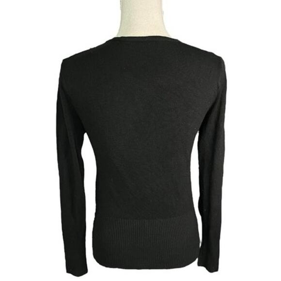 Vintage black sequin floral sweater mermaid core retro 80's retro glam - Picture 4 of 6